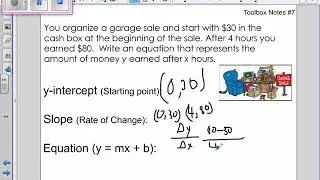Writing linear equations word problem #2
