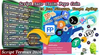 Script Nuyul PEPE Coin Menggunakan Aplikasi Termux No Apikey - 💯 Terbukti Membayar & Instan Withdraw