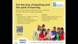 Hiring Job | Lecture Vacancy | Azim Premji Foundation | Create awareness