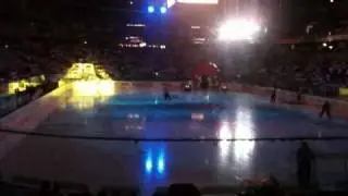 Arena Riga goes crazy before start of game (Dinamo Riga fans)