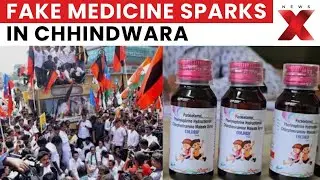 Cough Syrup Deaths: Congress protests after 10 children die from fake Coldrif syrup in MP | NewsX