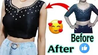 How to remove sleeves from a stitched blouse | Sleeveless blouse cutting and stitching | Sleevele...