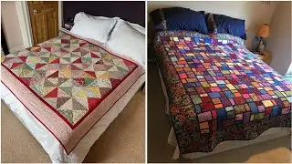 💞Quilted patchwork bedsheet cover by pop up fashion 🌺
