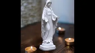 Virgin Mary Statue Outdoor Yard Waterproof Blessed Decor Garden Courtyard Prayer
