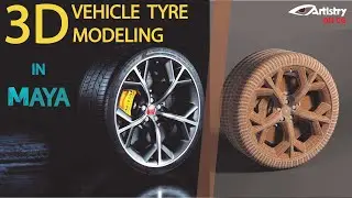 Maya 2021 FULL Tutorial | How to Model a VEHICLE TIRE & RIM in Autodesk 3D Maya |