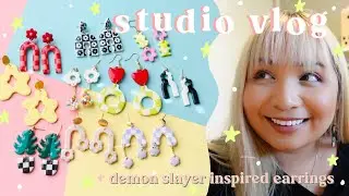 ✿ REOPENING MY SHOP, NEW CLAY DESIGNS, MAKING EARRINGS ✿ STUDIO VLOG