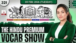 The Hindu Premium Vocab Show | English Vocabulary For Competitive Exam | Class #321 | Dipika Kumavat