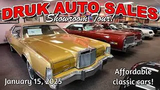 AFFORDABLE CLASSIC CARS FOR SALE !! Druk Auto Sales 1 15 2026 - muscle cars - hot rods - pickups