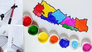 Nepal Map With Seven Provinces /simple 4 easy steps to draw /Easy tutorial.