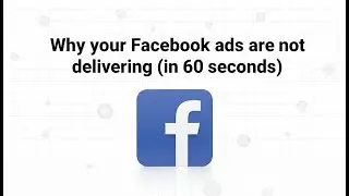 Why your Facebook ads are not delivering (in 60 seconds)