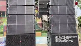 LA-212 dual 12 inch three way line array Testing video