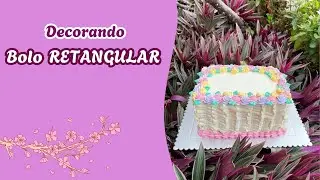 Decorando um bolo RETANGULAR com chantilly