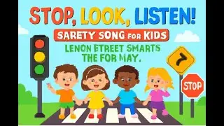 Stop, Look, and Listen!   Safety Song for Kids 🎶  Learn Street Smarts the Fun Way!