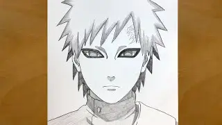 Anime drawing | How to draw Gaara from NARUTO | step-by-step | Gaara