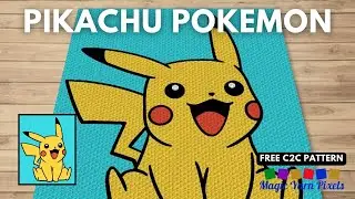 FREE C2C Graph & Pattern - Pikachu Pokemon - C2C & Tapestry Crochet Pattern | Magic Yarn Pixels