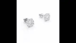 18kt white gold diamond earrings