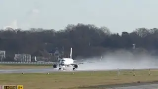 Airbus A320-214SL Lufthansa Take-off Wet Runway Sharklets D-AVVH D-AIUN MSN 6549 Airbus Hamburg
