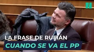 RUFIÁN va a comparecer en el CONGRESO, ve la bancada de Vox y PP vacía y deja ESTA FRASE
