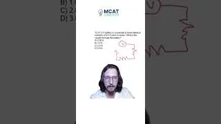 Can you find the current with three resistors in series? Drop your answer! #mcat #mcatprep #physics