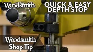 Woodworking Tip: Quick & Easy Drill Press Depth Stop Setup