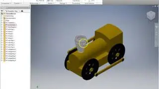 Noblin Inventor Tutorial - Miniature Train 009 - Train Assembly