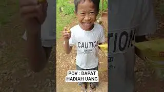 Expresi dapat hadiah uang dari chiki-chiki #viral #chiki #jajanan #anak