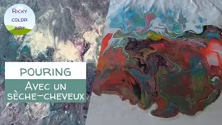 Acrylique pouring avec un s&egrave;che cheveux