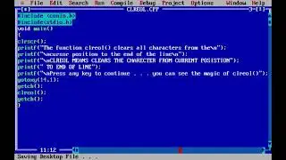 clreol() function in c/c++.