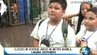 NewsLife: Classes in several areas in Metro Manila, Laguna suspended
