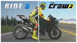 The Crew 2 vs Ride 3 | Kawasaki Ninja H2 Engine Sound, Gameplay & Graphics Comparison