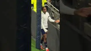 MATHYS TEL HIGH-FIVING FANS AFTER BEING SUBBED: Tottenham 1-2 Aston Villa