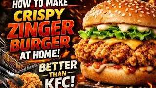 How to make zinger burger 🍔 at home #zingerburger #recipe #youtube 