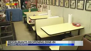 Restaurants reopening dine-in area