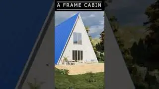 A Frame Cabin House Design #Shorts