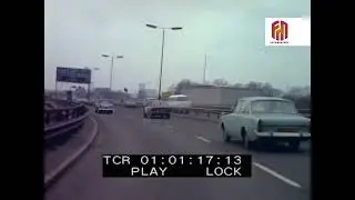 1970s POV From Car Driving Away From West London, Towards M4 Motorway, Colour
