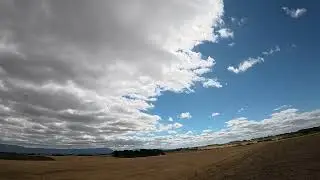 Fosa Lift in wild, high energy air in Tasmania.