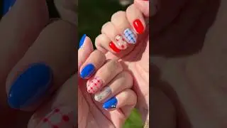 Memorial Day nails 🫐🍓✨ #nails #nailtutorial #nailvideos #diynails #domynailswithme