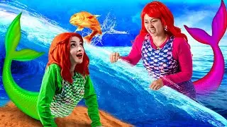 GOOD MERMAID VS BAD MERMAID | FUNNY SITUATION & CRAZY MOMENTS BY CRAFTY HACKS PLUS
