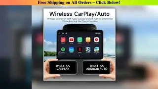 10.1''Car Headrest Monitor Tablet Screens Wireless CarPlay Android 12 2+32G Auto Rear Seat Video