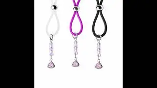 BEST NIPPLE LASSO WITH PEARL TRIANGLE BIRTHSTONE ON SILICONE LOOP JEWELRY