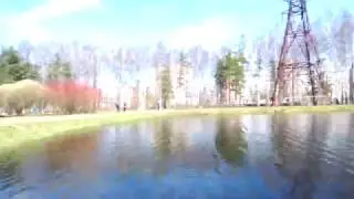Xiaomi mi Drone 4K Полет над водой рядом с ЛЭП