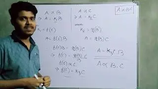 If A is proportional to B and also proportional to C, Then why A is proportional to BC..