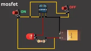 IRF44N MOSFET Simple Switch Circuit | LED Control with Battery & Resistor | Beginner Electronics DIY