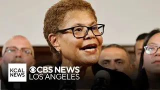 Mayor Karen Bass speaks on 