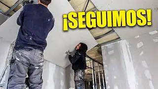 As&iacute; fue poner las placas del techo por primera vez