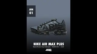 PSG x Nike Air Max Plus Black / Particle Grey - June 1, 2025