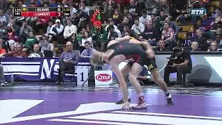 Перемотка Big Ten: борьба 2017 года — 125 фунтов — Томас Гилман из Айовы против Тима Ламберта из ...