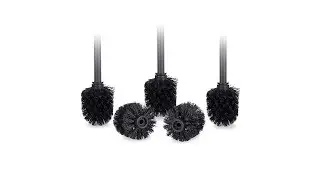WC B&uuml;rstenkopf Ersatz Set 9,5 mm D=8 cm Schwarz