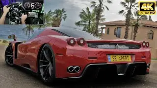 Ferrari Enzo 876Hp | Forza Horizon 5 | Steering Wheel MOZA R21 Gameplay 4K