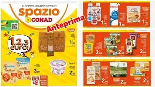 #volantino Spazio Conad dal 16 al 29 gennaio #anteprima #italia tanti prodotti a 1&euro;, 2&euro;
